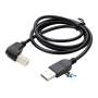 Vinklet USB B til USB A kabel