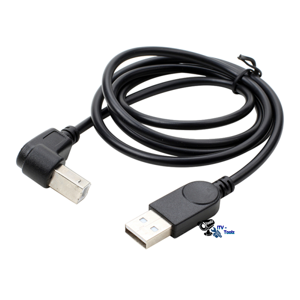 Vinklet USB B til USB A kabel